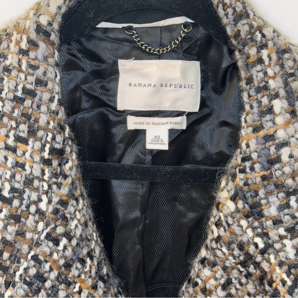 Banana Republic Italian Wool Bouclé Moto Jacket Tweed Coat - Picture 6 of 17